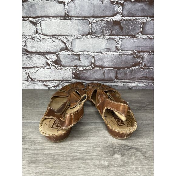 Pikolinos Puerto Vallarta Brandy Brown Closed Toe Sandals Women Sz 40EU/9.5M US - Picture 4 of 16